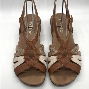 Hotter leather sandals US size 7.5 like new